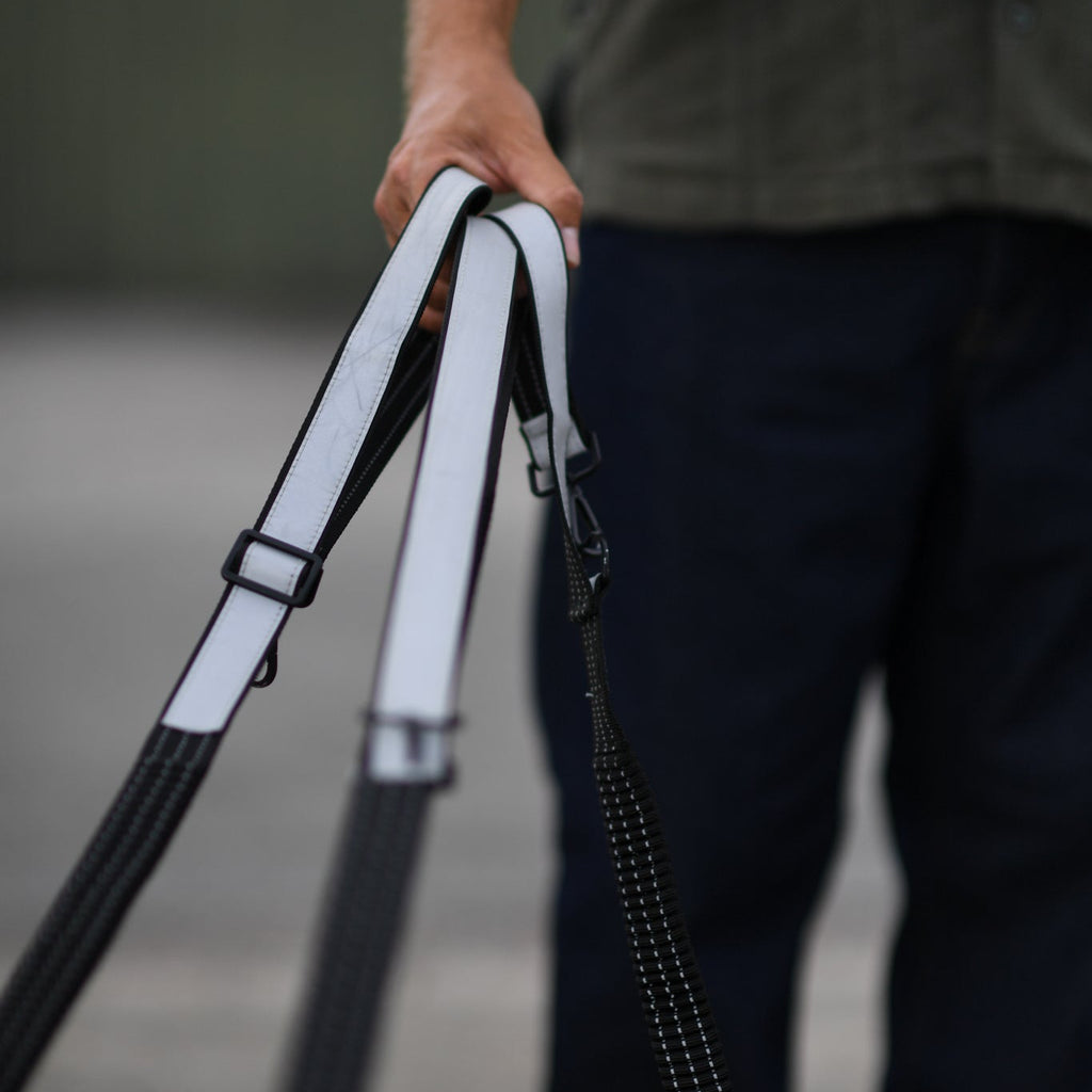 reflective cord worn on the wrist to increase visibility in traffic