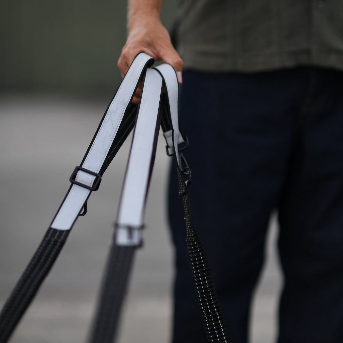 reflective cord worn on the wrist to increase visibility in traffic