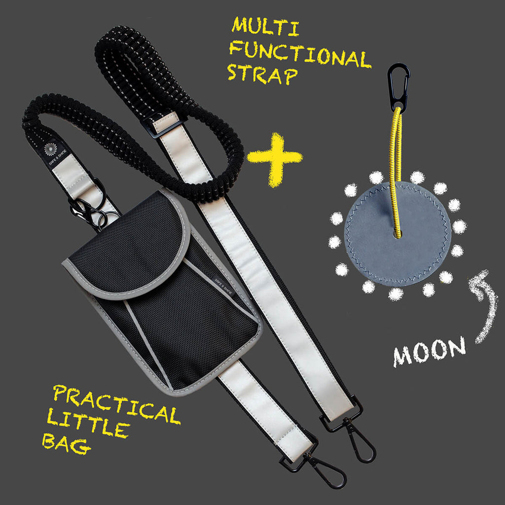 refleks tilbehør sæt med taske strap og vedhæng til hverdagsbrug