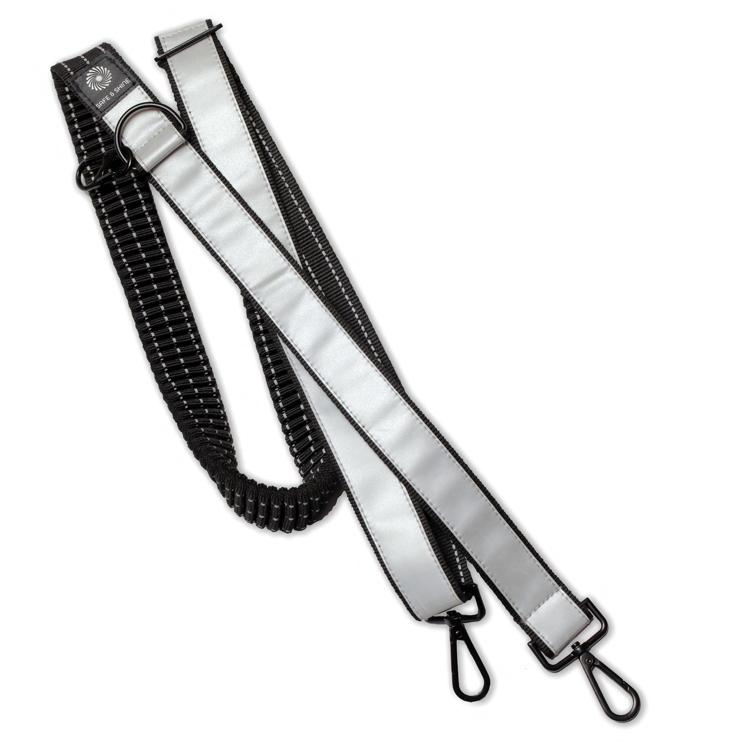 reflective strap with carabiners that increase visibility in everyday traffic